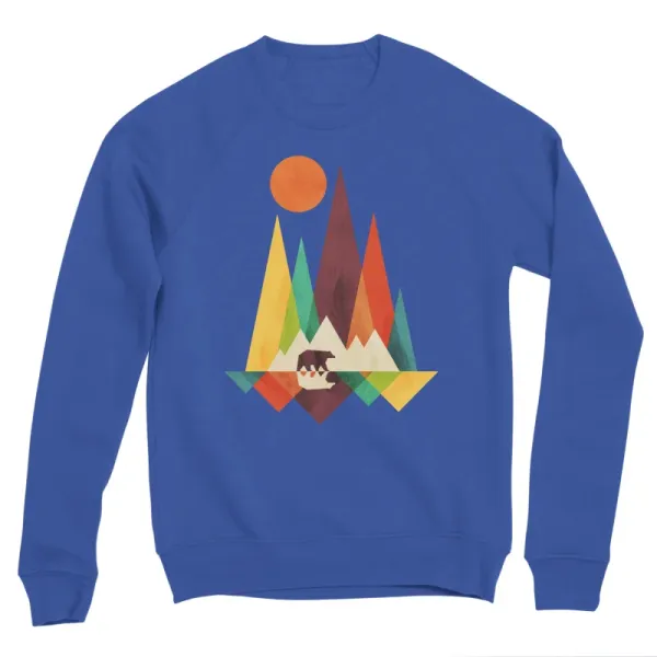 Geometric Mountain Bear Sweatshirt