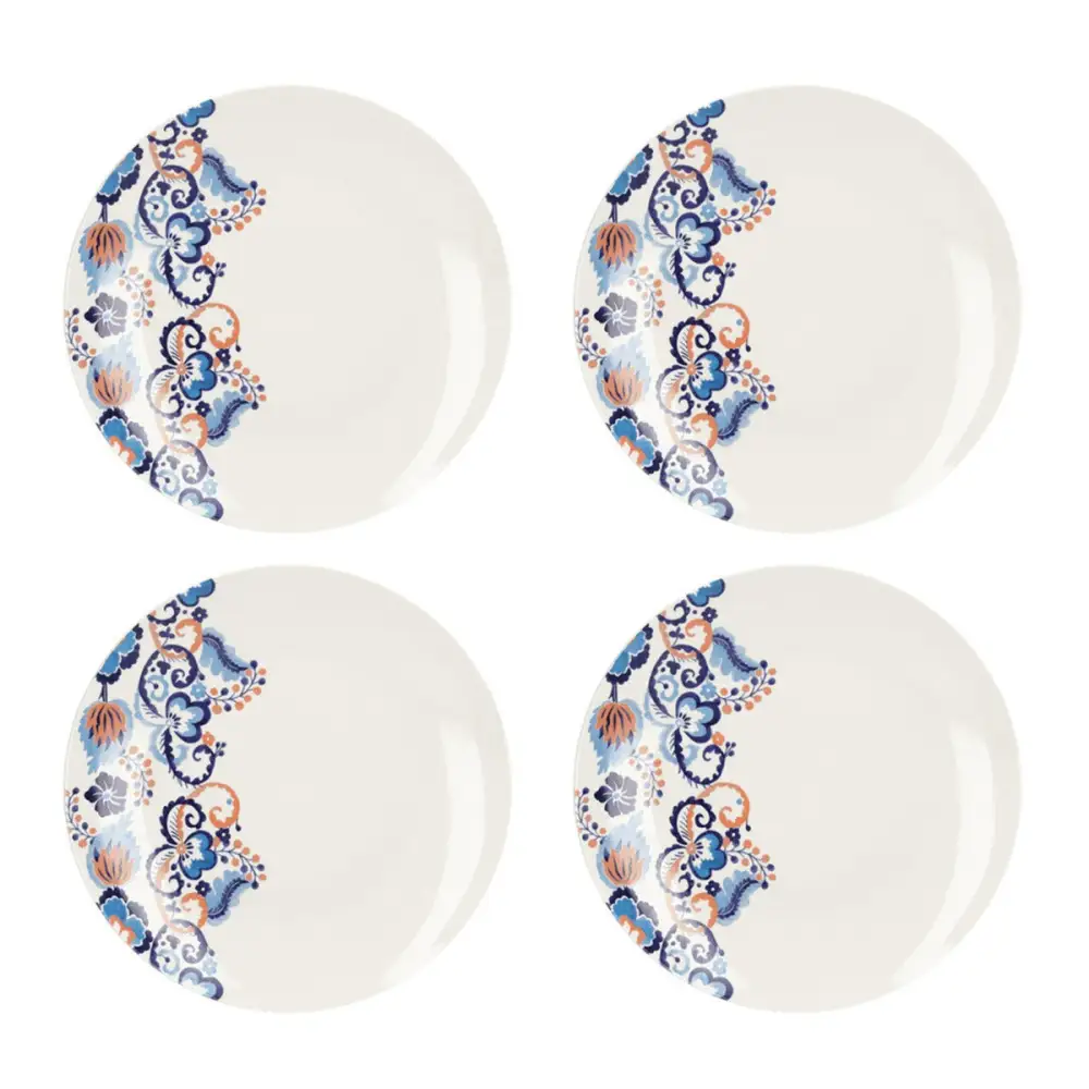 Rococo Silk Dinner Plates Set