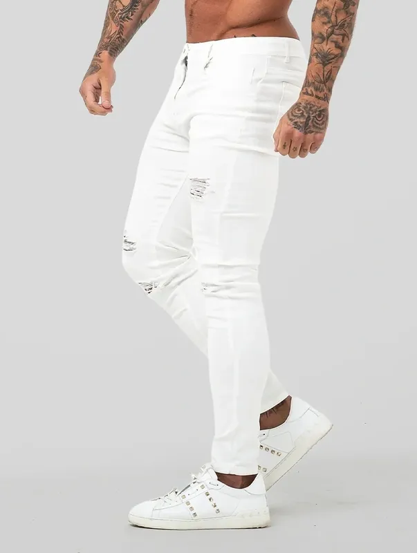 White Distressed Denim Jeans