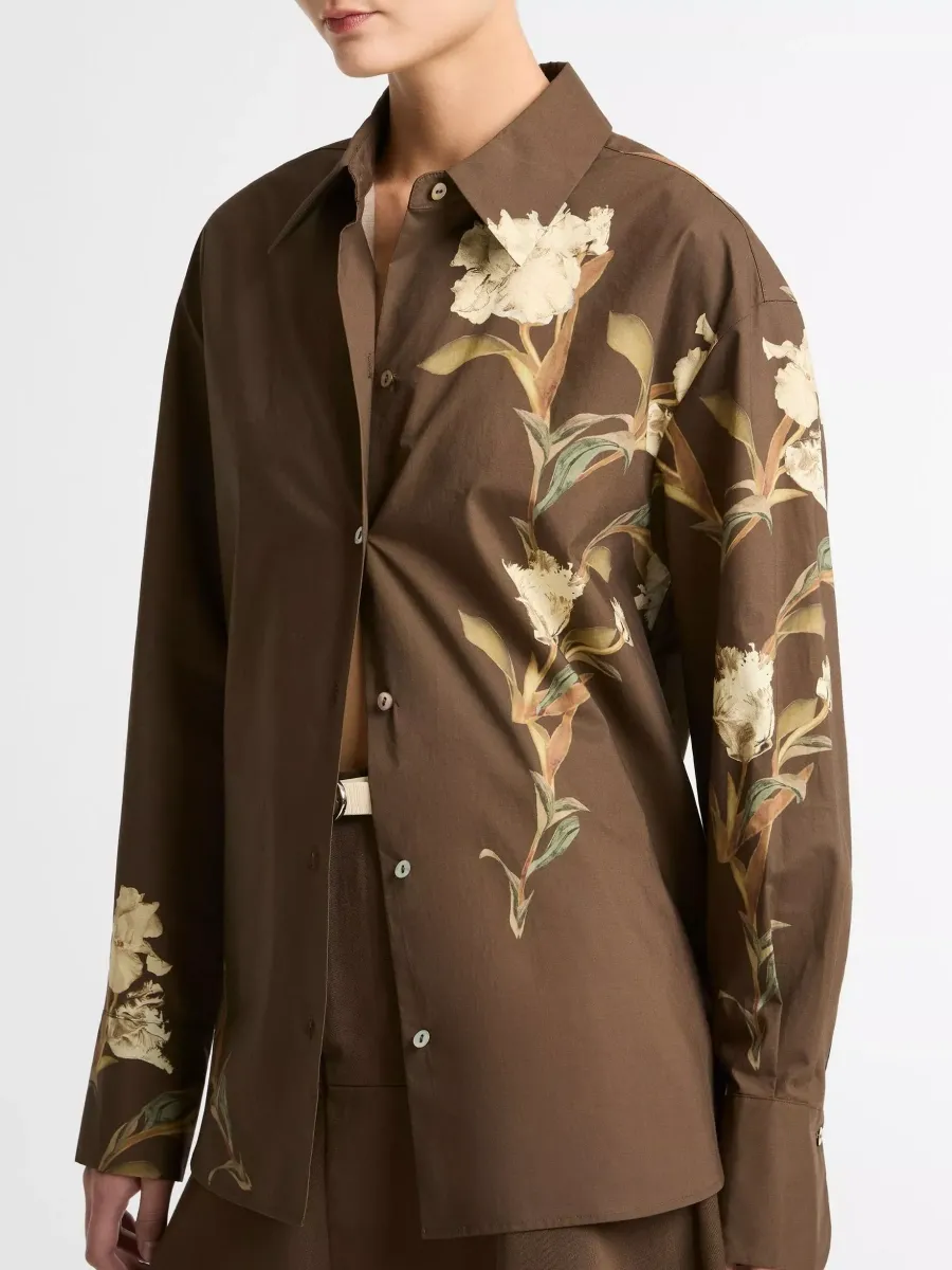 Vintage Flower Long Sleeve Shirt