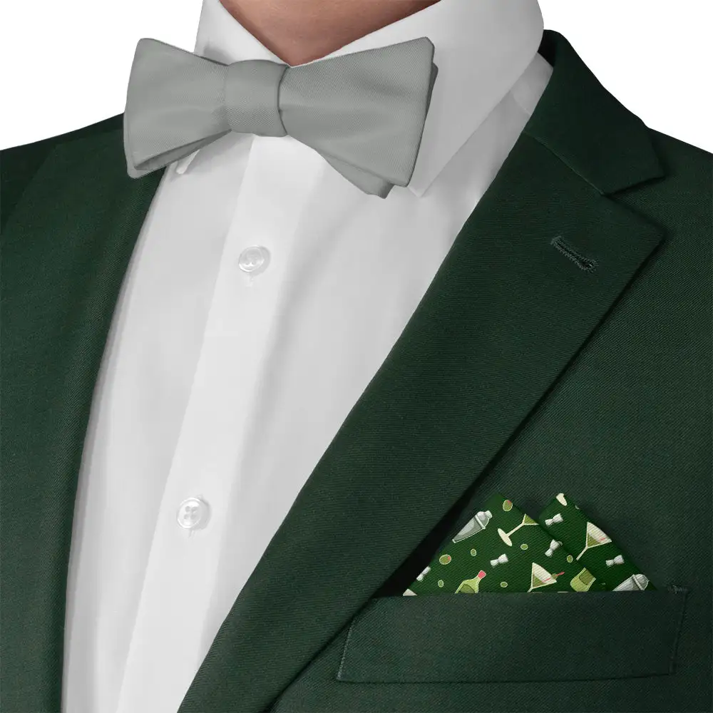 Refined Composed Novelty Food And Drink Motif Pocket Square