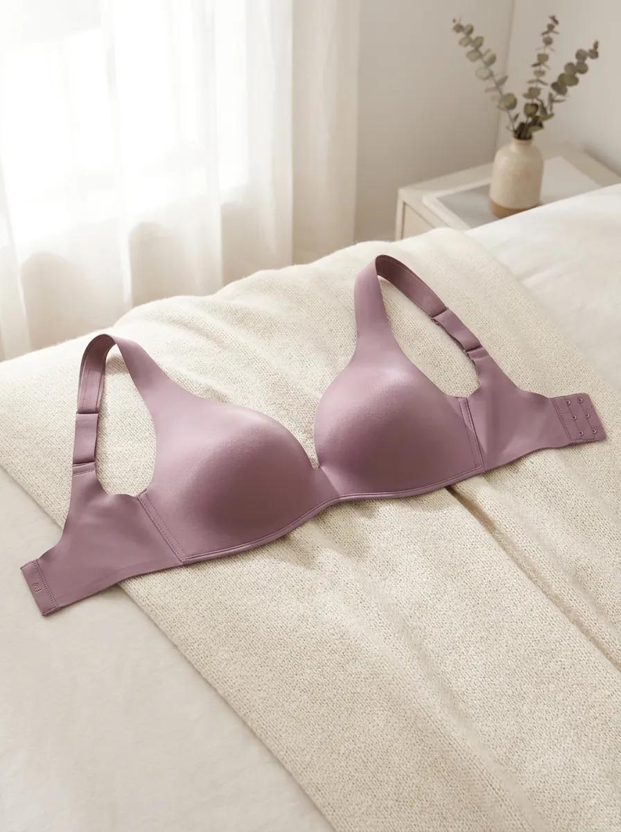 Women's Mauve Seamless Wireless Padded Bra