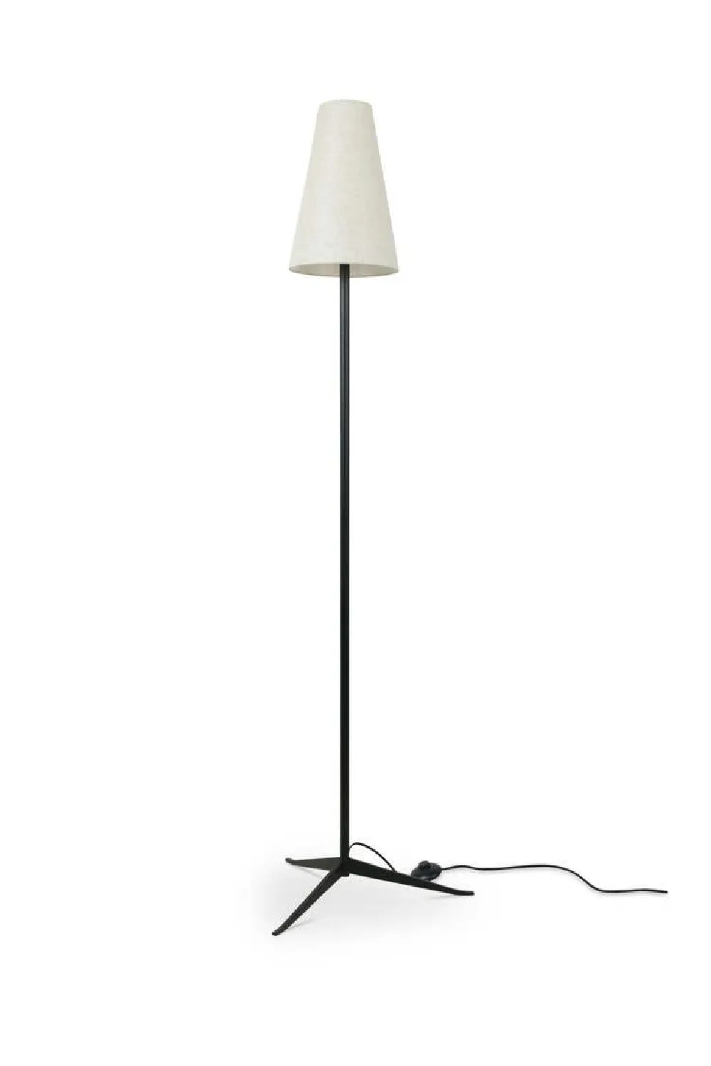 Modern Linen-Shade Floor Lamp