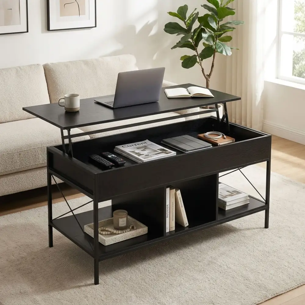 Steel Frame Lift Top Coffee Table