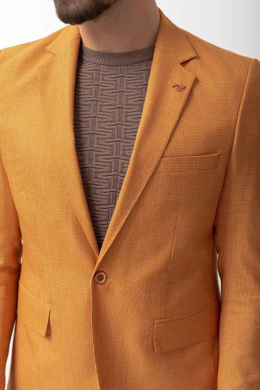 Slim Fit Mustard Blazer