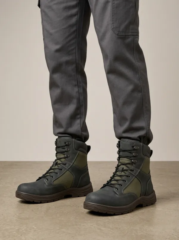 Unisex Tactical Outdoor Canvas Print Work Boots