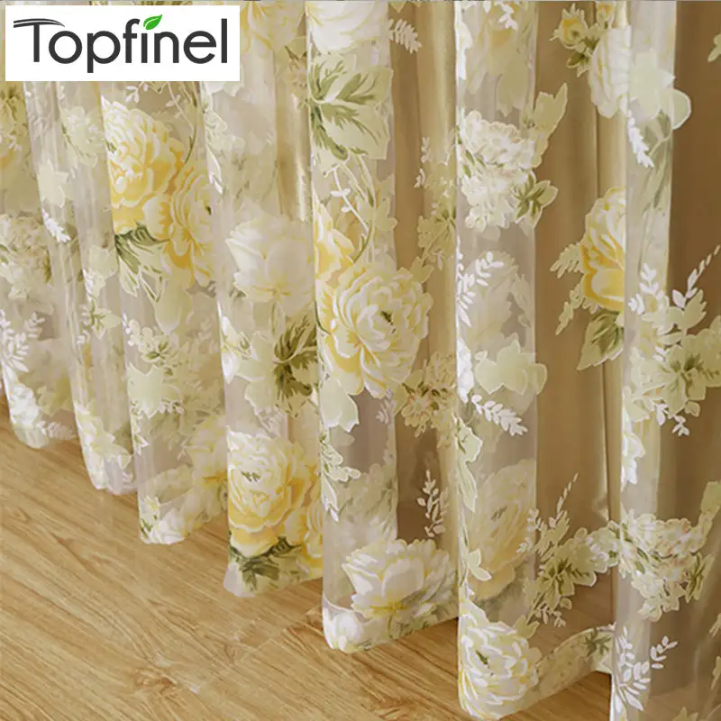 Everyday Floral Sheer Curtain Panel