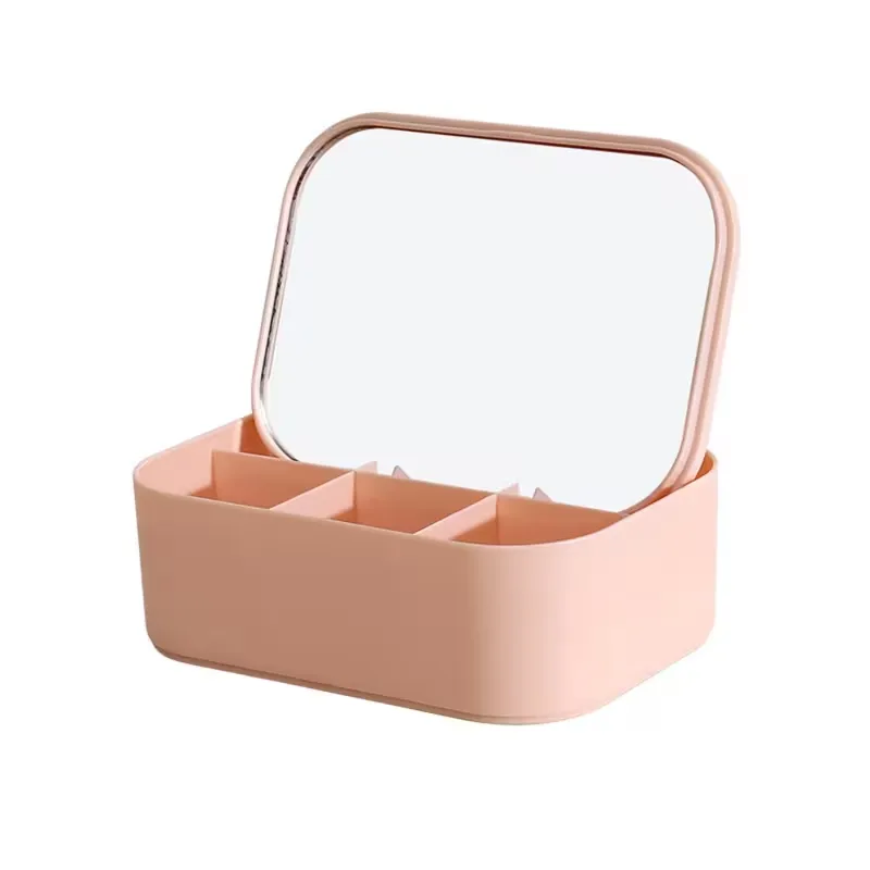 Portable Cosmetic Case with Mirror