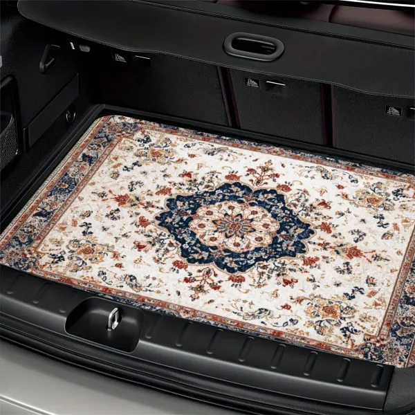 Vintage Floral Car Trunk Mat