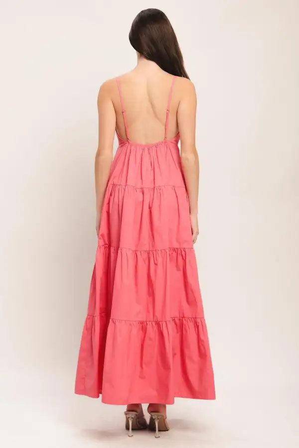 Modern Tiered Cotton Maxi Dress