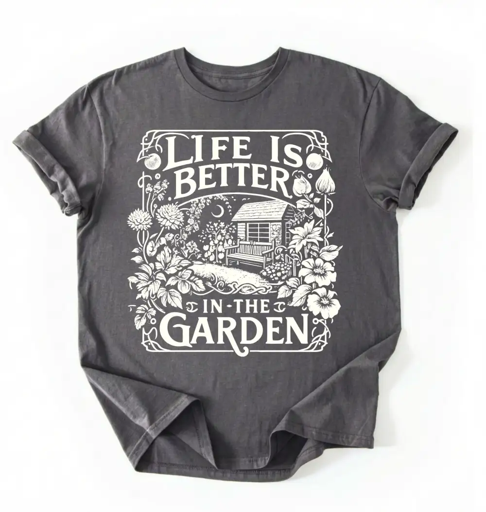 Plant Theme Clean Graphic Cotton Tee