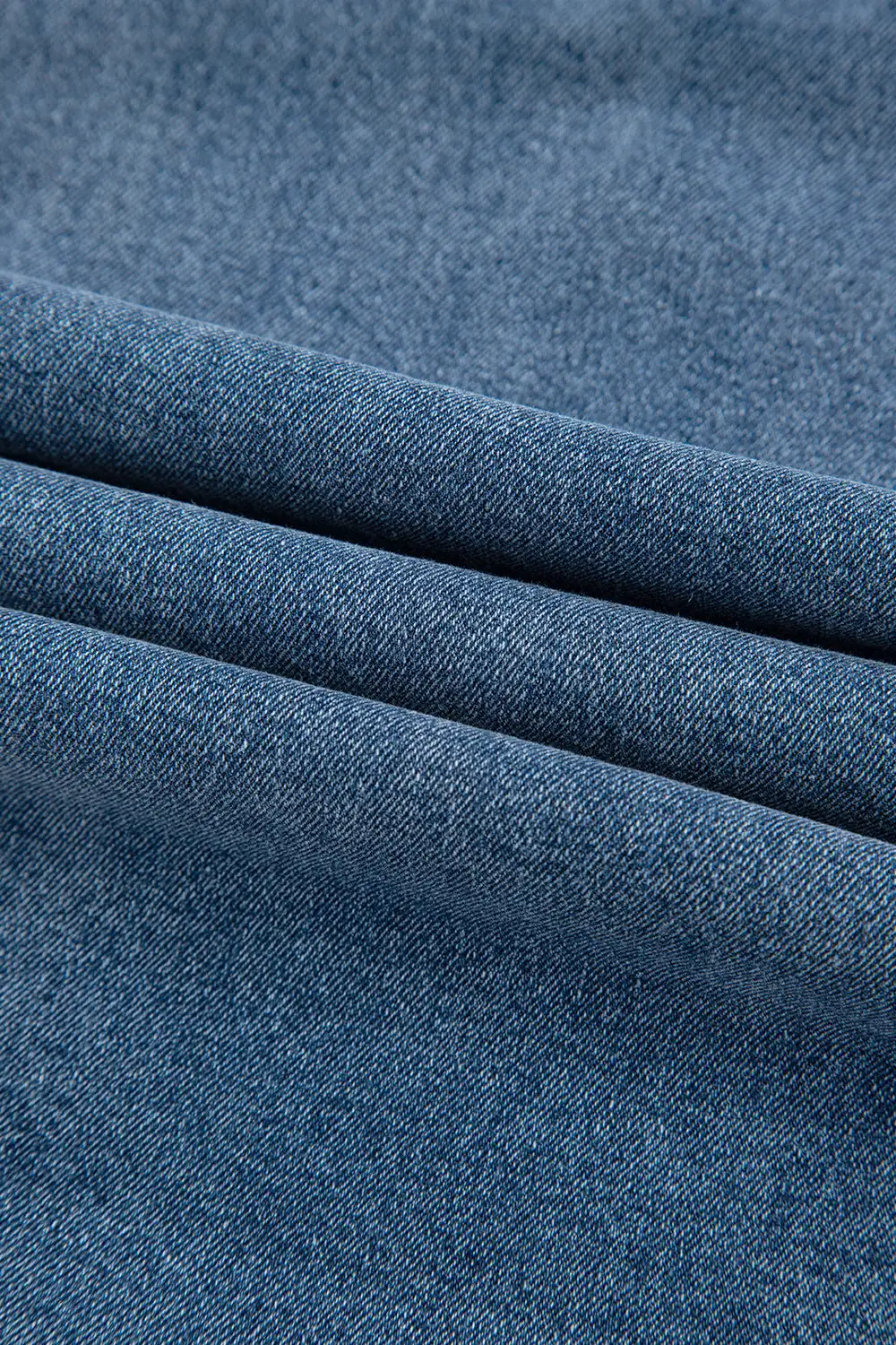 Casual Ribbed Denim Jeans
