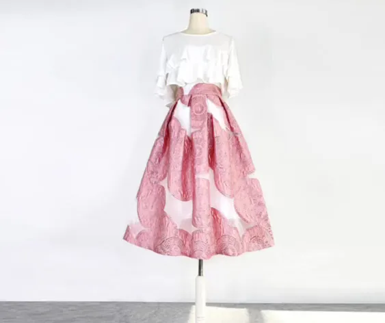 Lightweight Seaside Everyday Casual Embroidered Skirt