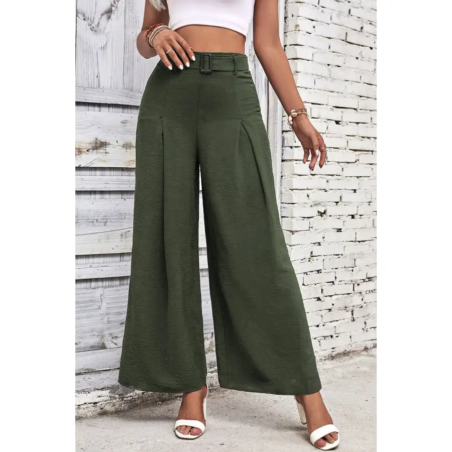 Modern High Waisted Wide Leg Pants