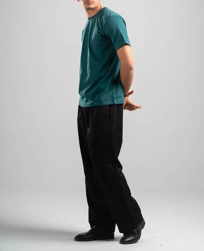 Teal Soft Cotton Crewneck Tee
