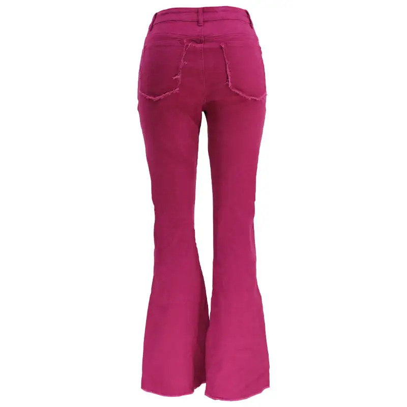 High Waist Skinny Fitted Flare Jeans