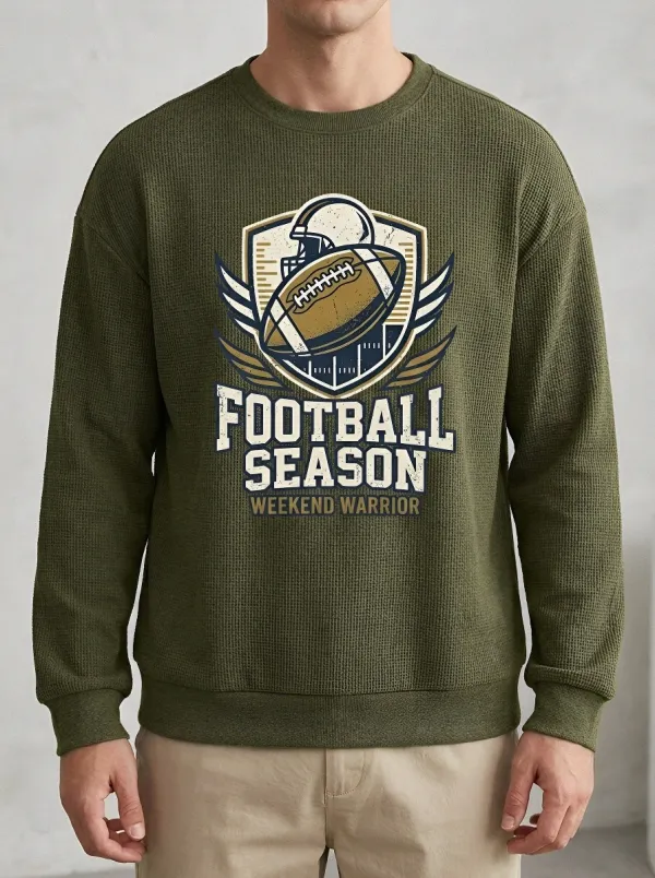 Men's American Football Season Weekend Warrior Printed Sweatshirt