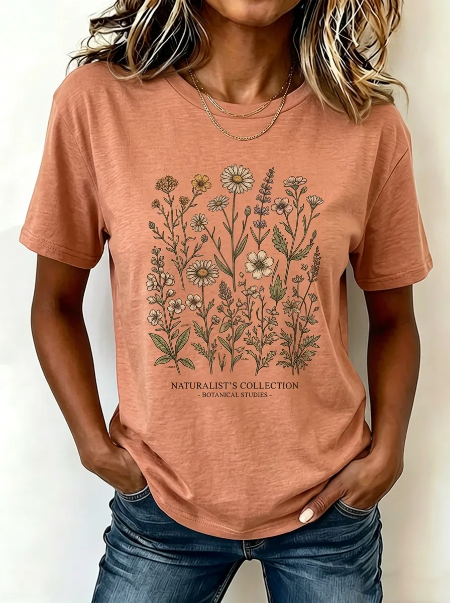 Botanical Nature Lover Wildflower T-Shirt