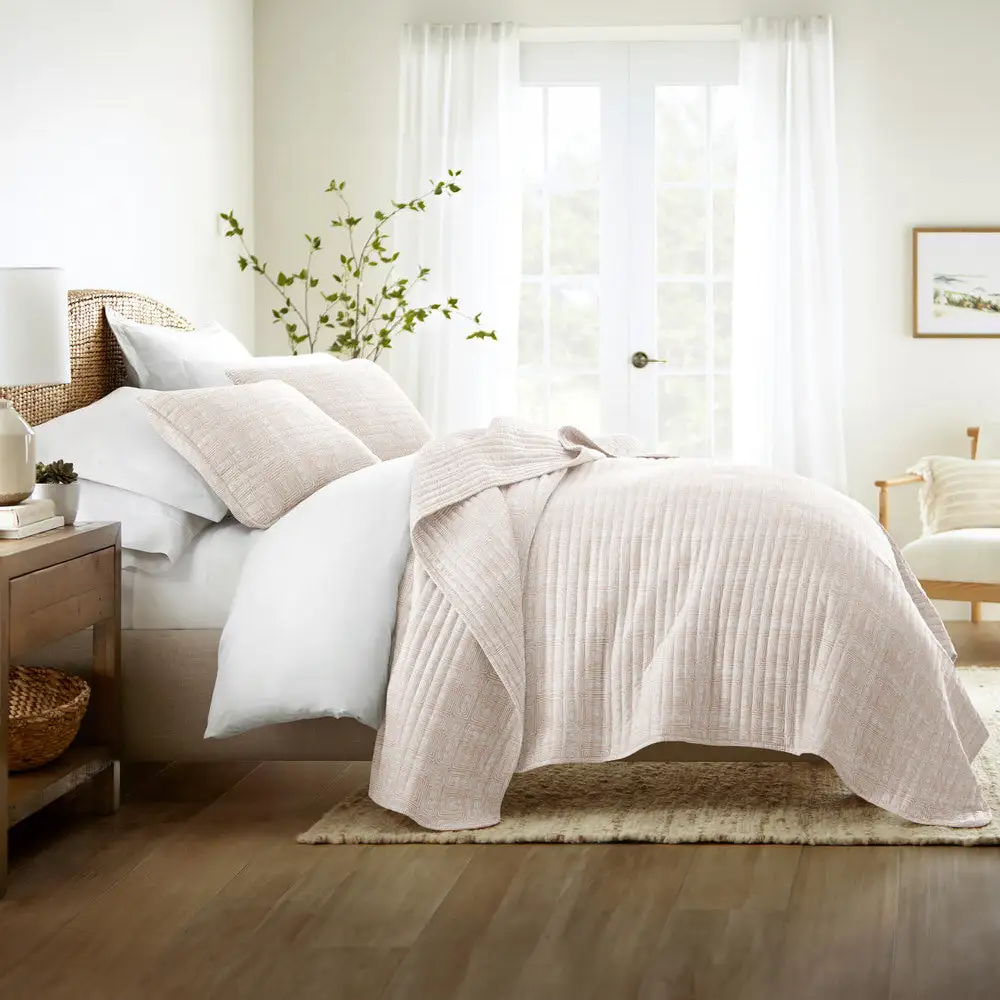 metric Maze Quilted Coverlet Set