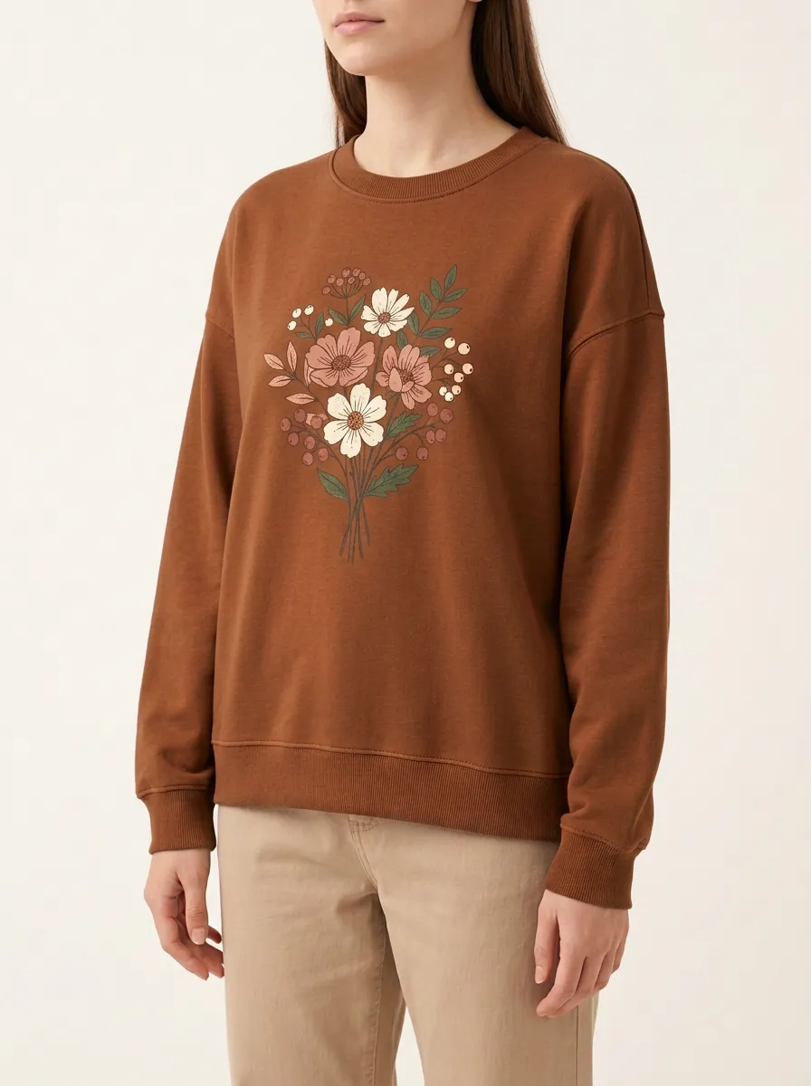Soft Printed Graphic Sweatshirt