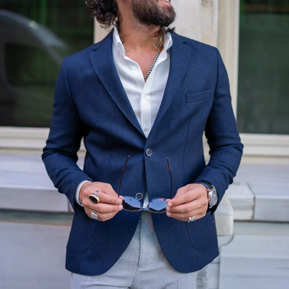 Modern Slim Fit Mono Collar Blazer
