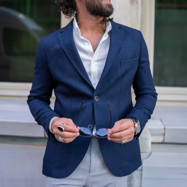 Modern Slim Fit Mono Collar Blazer