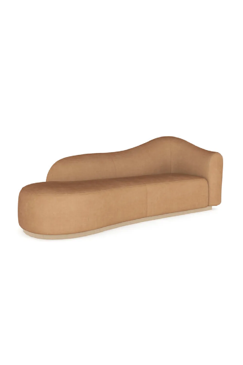 Sculptural Velvet Chaise Lounge