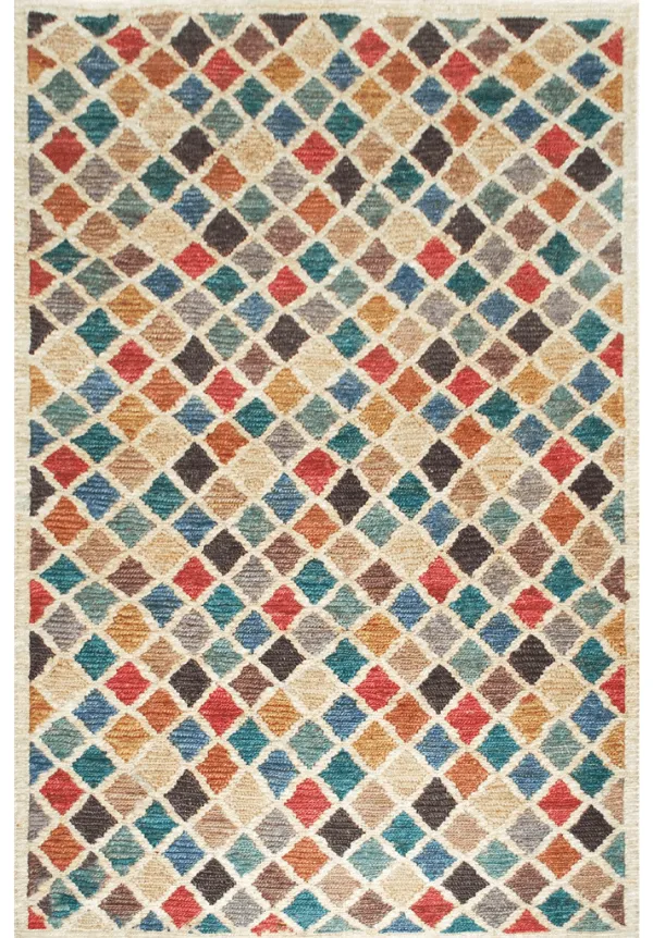 Crafted Floral Persian Inspired Wool Jute Runner Rug