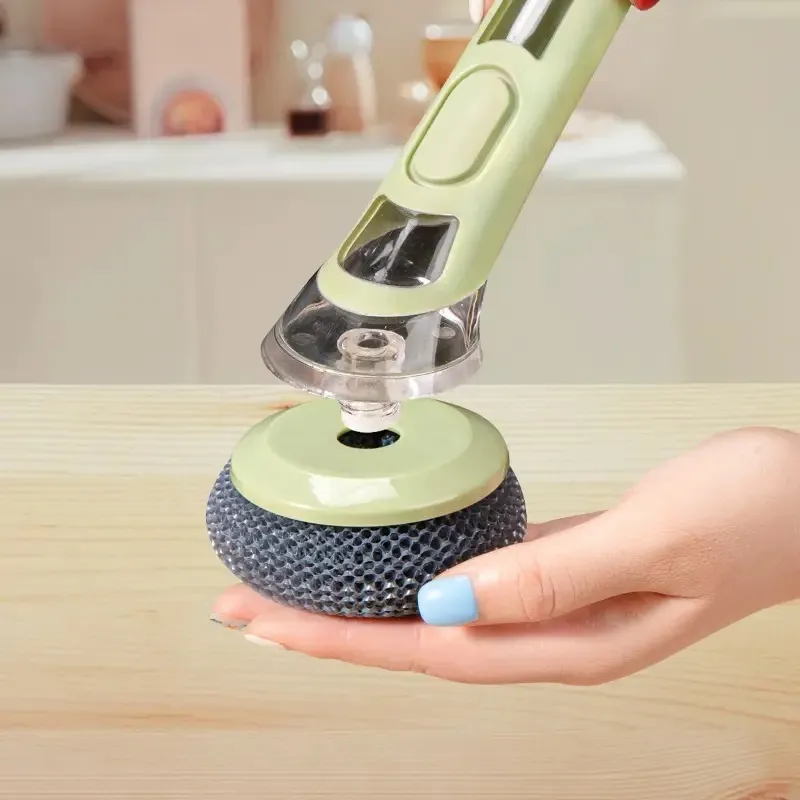 The Extended Handle Makes The Dishwashing Brush Convenient