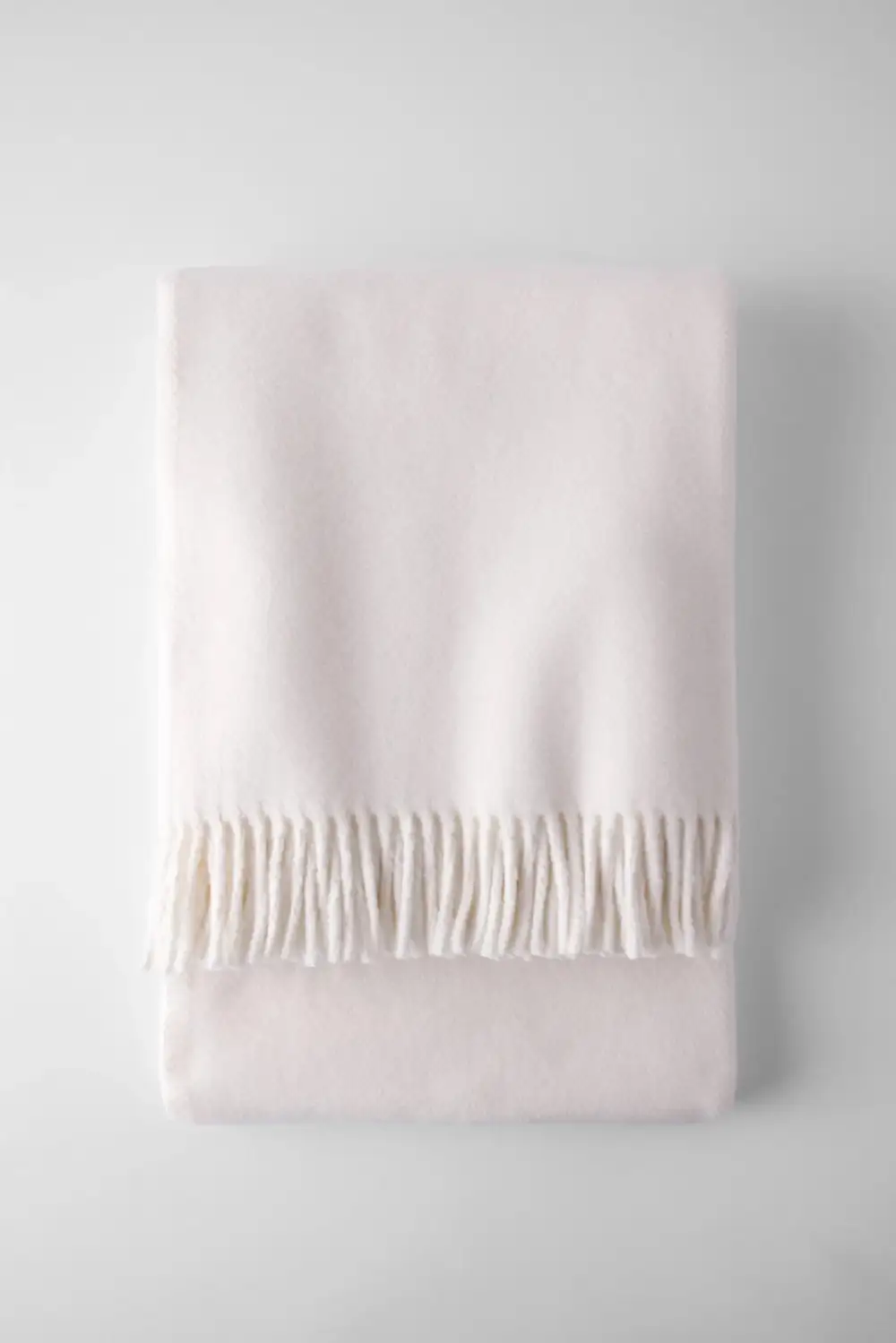 Solid Cotton Blend Throw