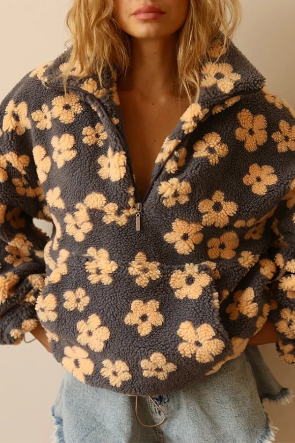 Stand-Collar Oversized Loose Jacket