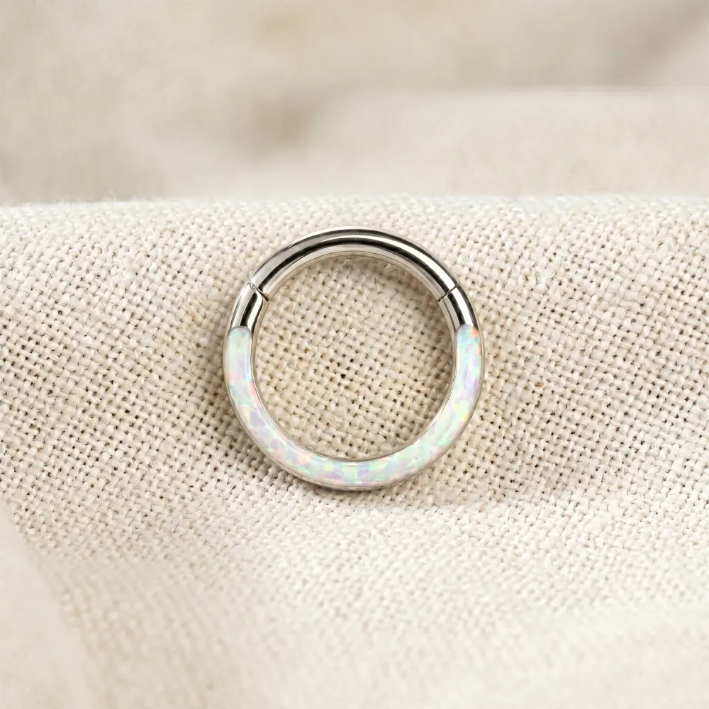Contemporary Surgical-Steel Hinged Hoop Ring