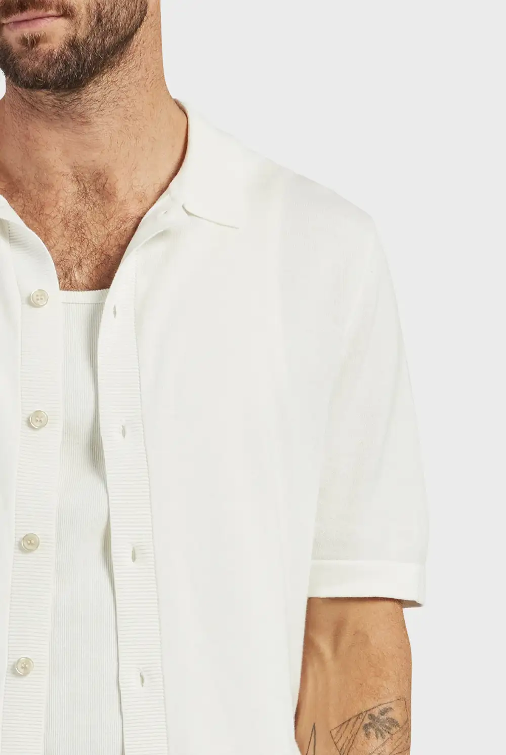 Knit SS Shirt- Winter white