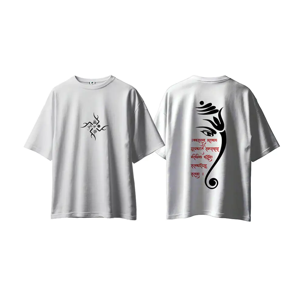 Ganpati Bapa Oversized Baggy Fit T-Shirt