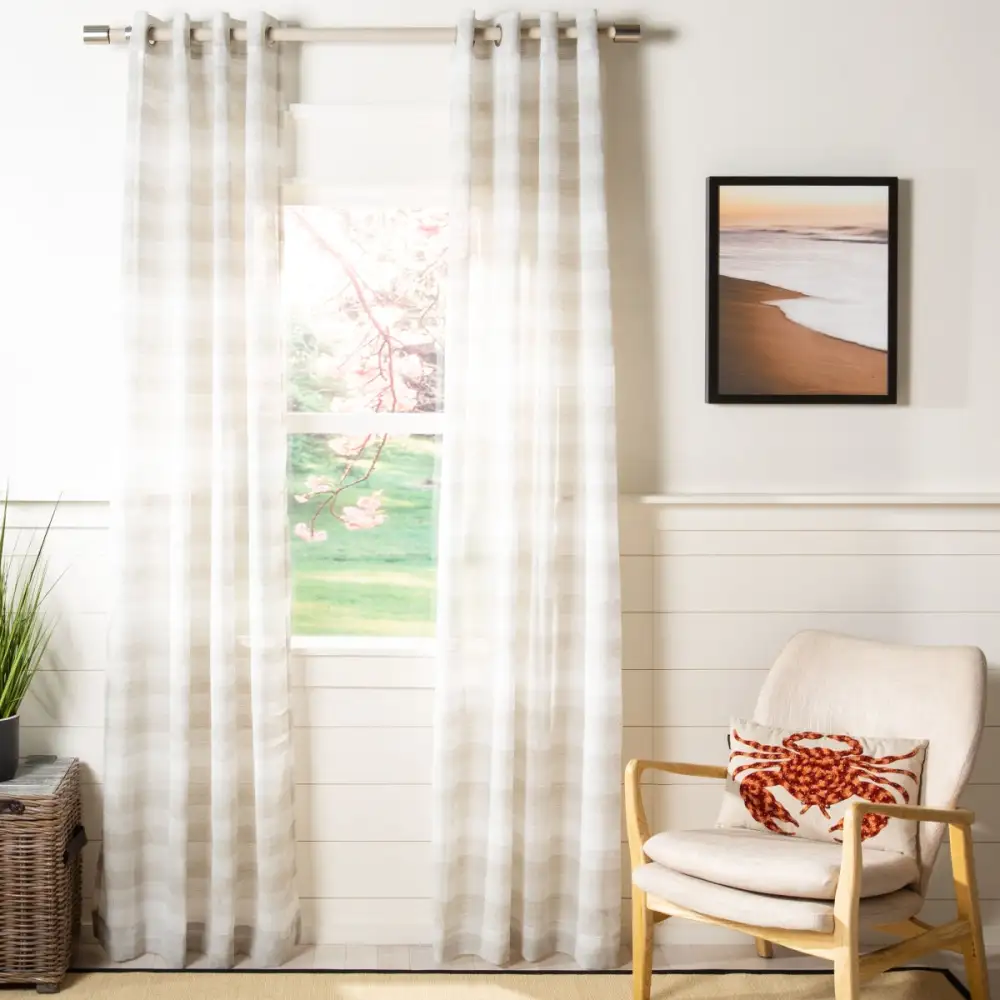 Refined Semi-Sheer Grommet Modern Curtain Panel