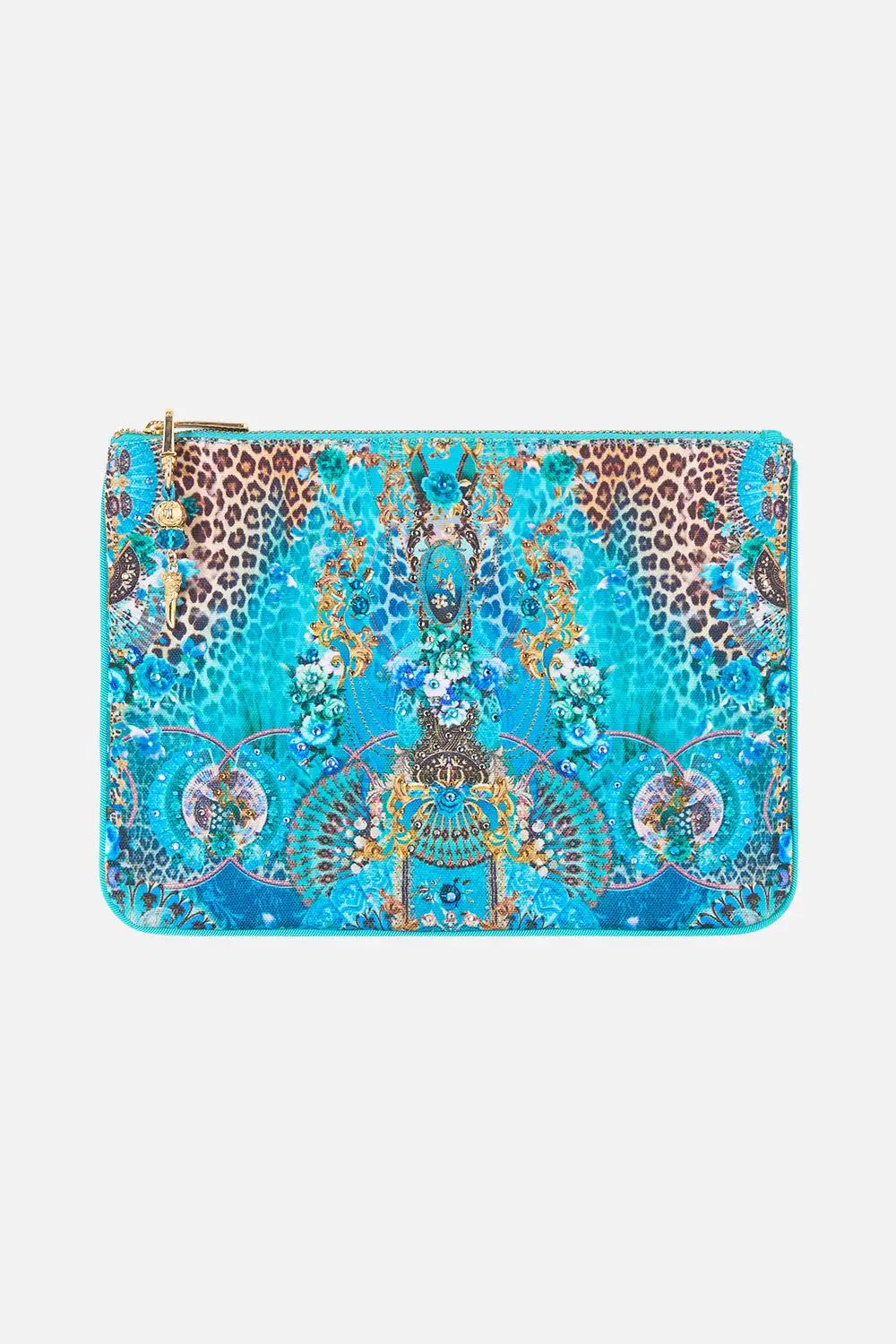 Detailed Small Canvas Clutch Bag