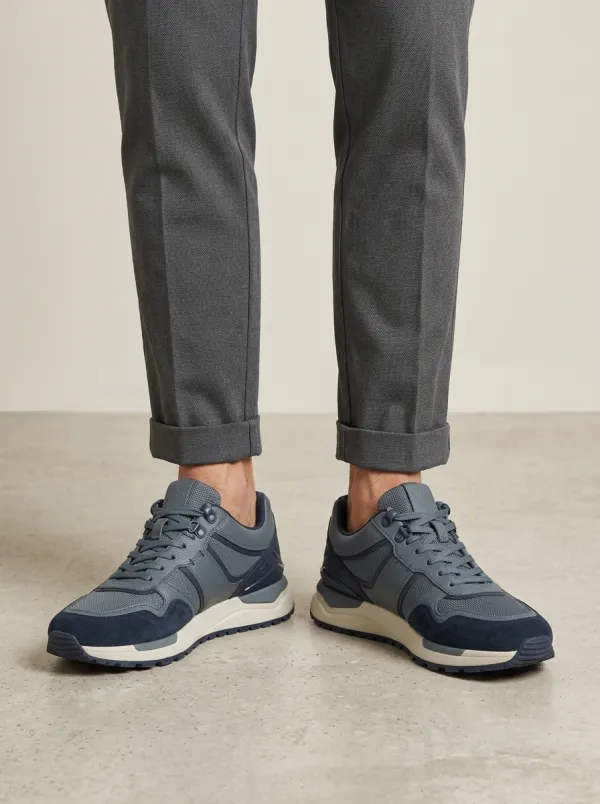 Men's Everyday Casual Sporty Suede Mesh Print Sneakers