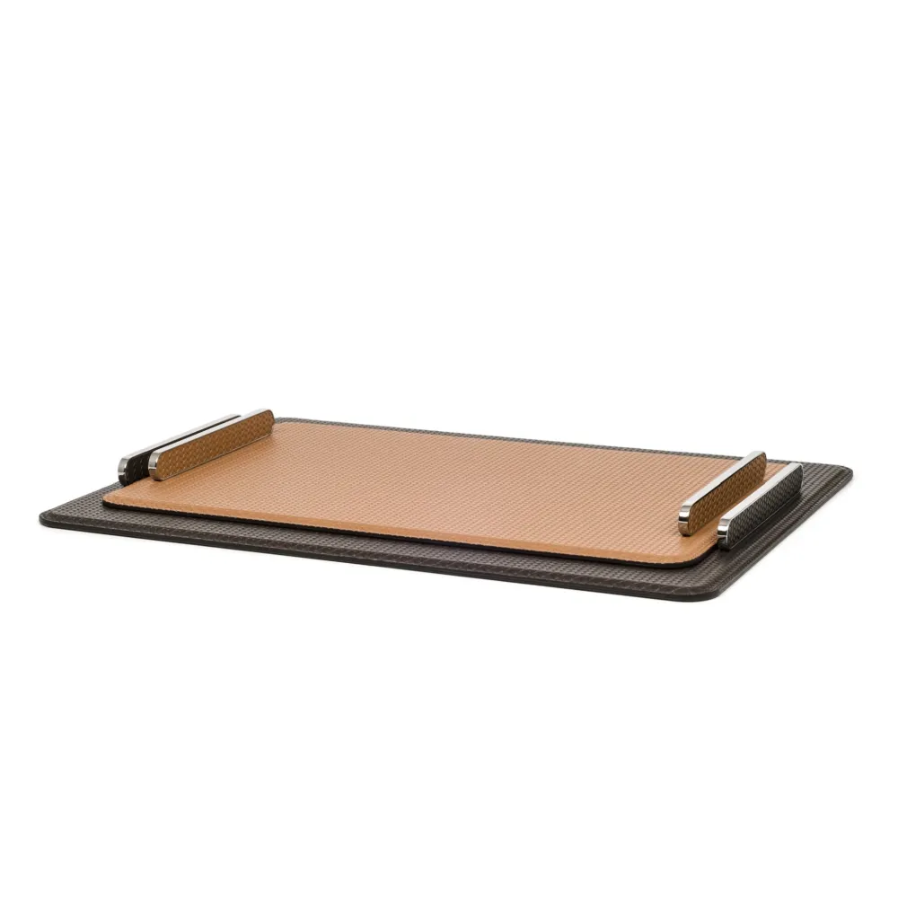 Leather Rectangular Decorative Tray