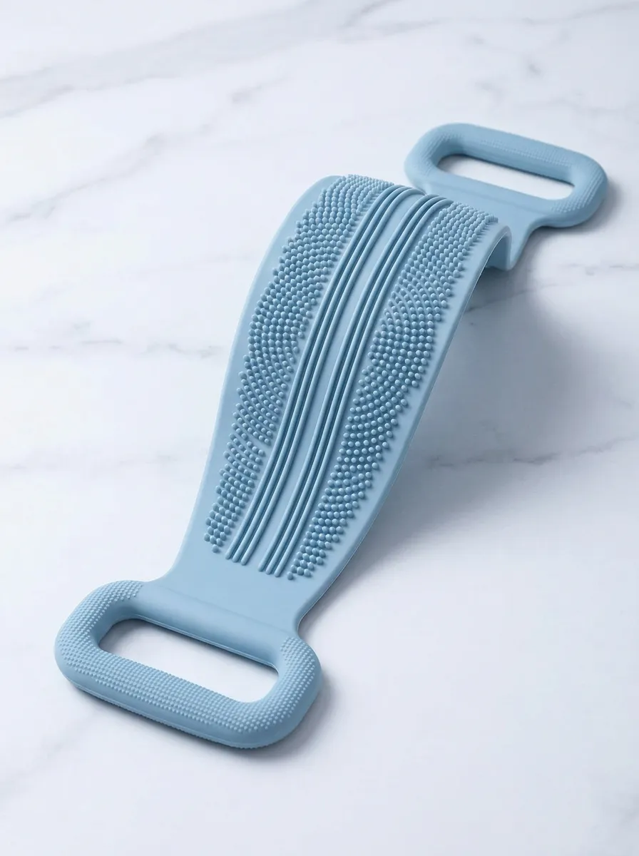 Silicone Textured Bathing Back Scrubber Strap