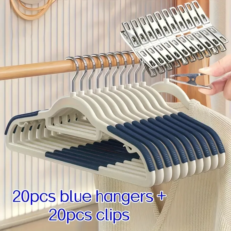 40pcs Set Non-slip Plastic Hangers