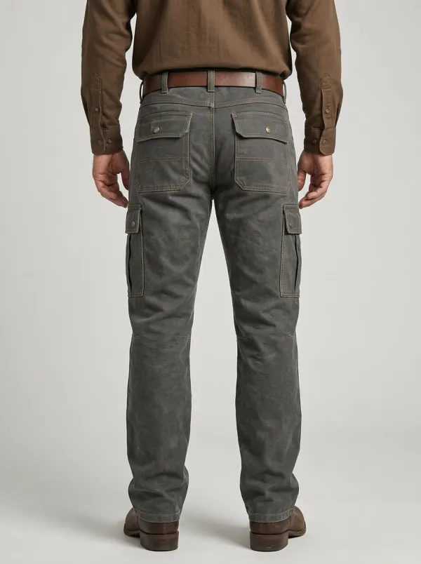 Men's Double Knee Straight Leg Cargo Pants