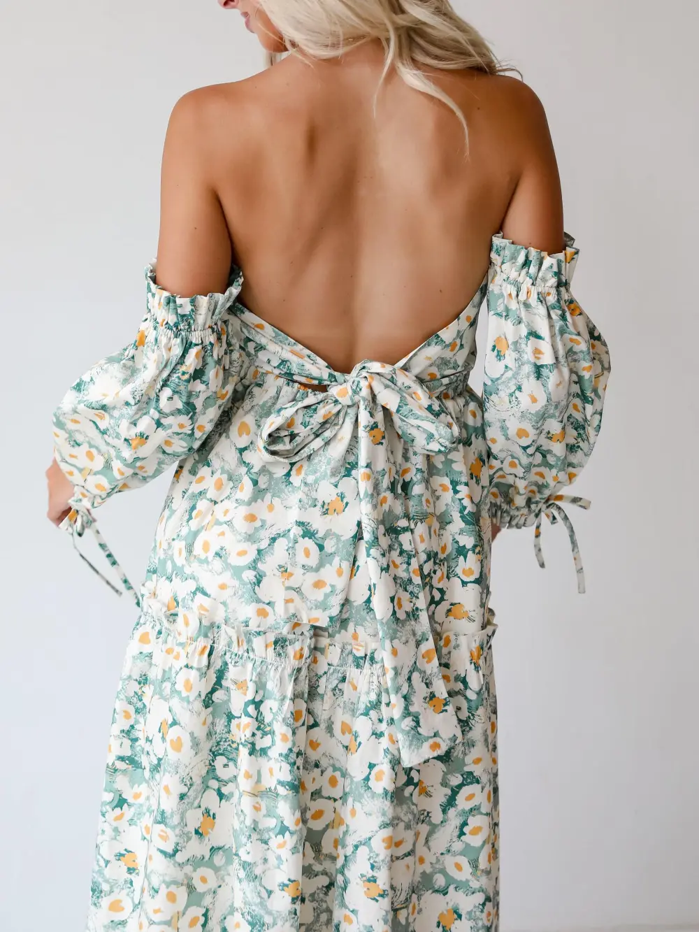 Floral Off-The-Shoulder Midi Dress