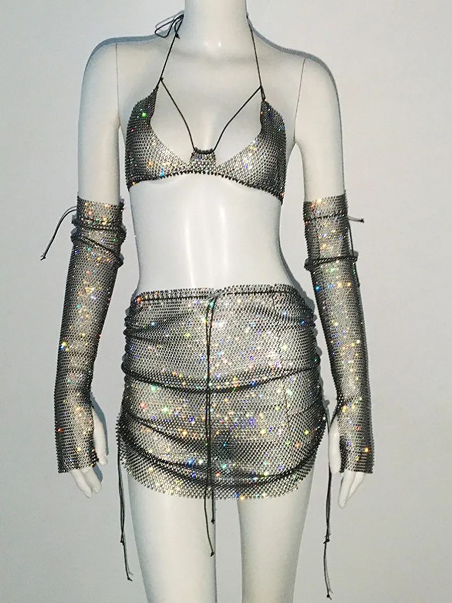 Peyton Rhinestone Three Piece Set