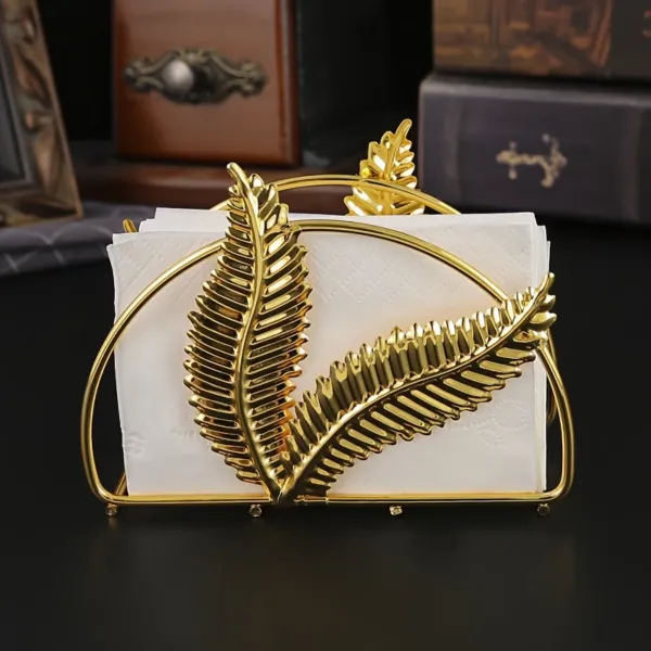 Golden Leaf Napkin Holder