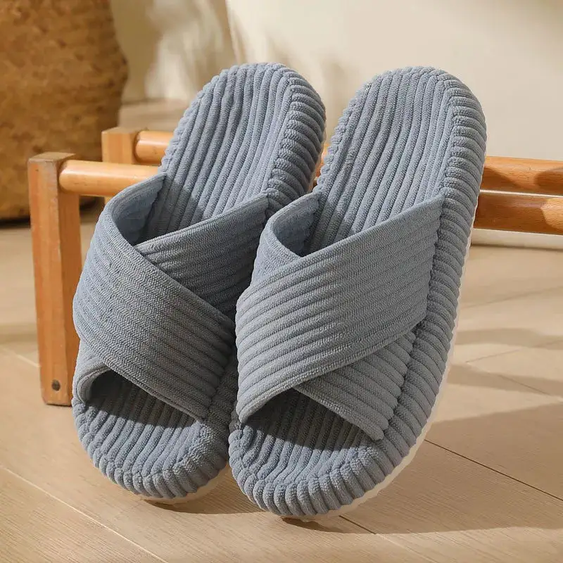 Warm Touch Open Toe Slip On Slippers