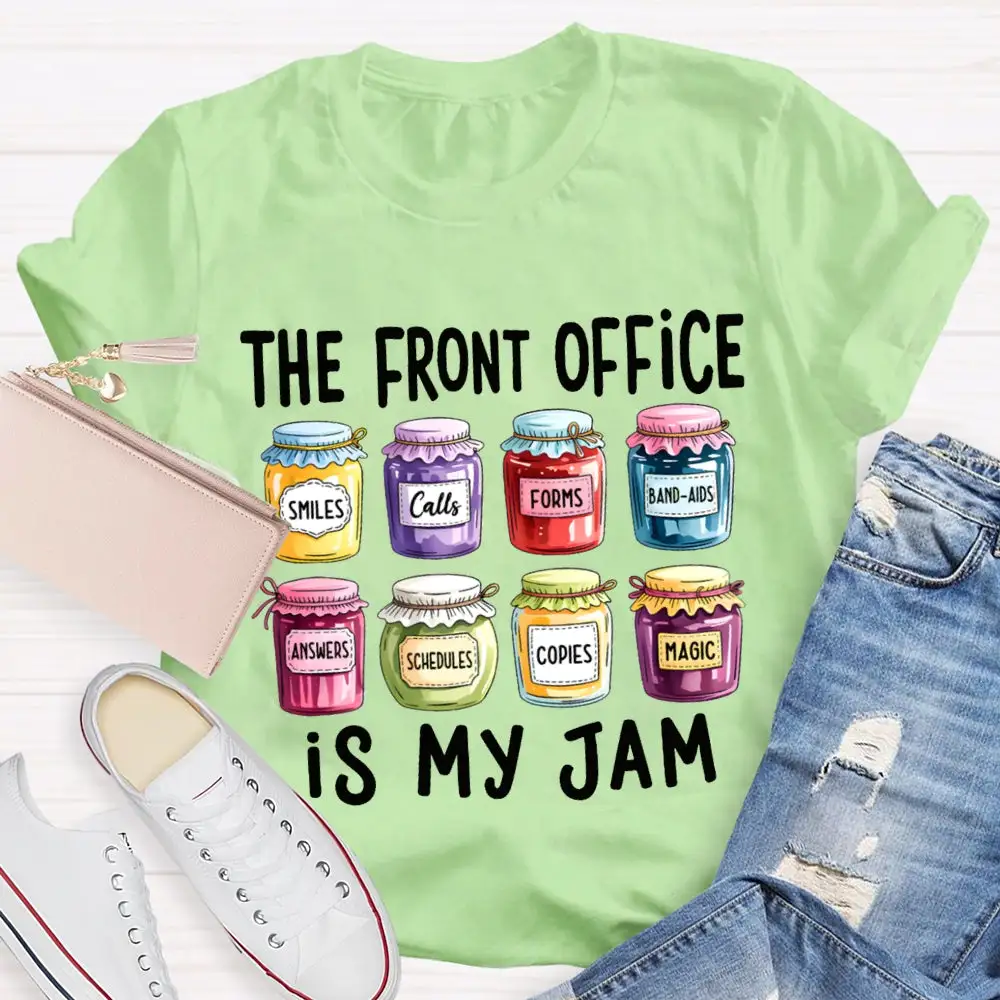 The Front Office Is My Jam Colorful Small Bottles T-Shirt