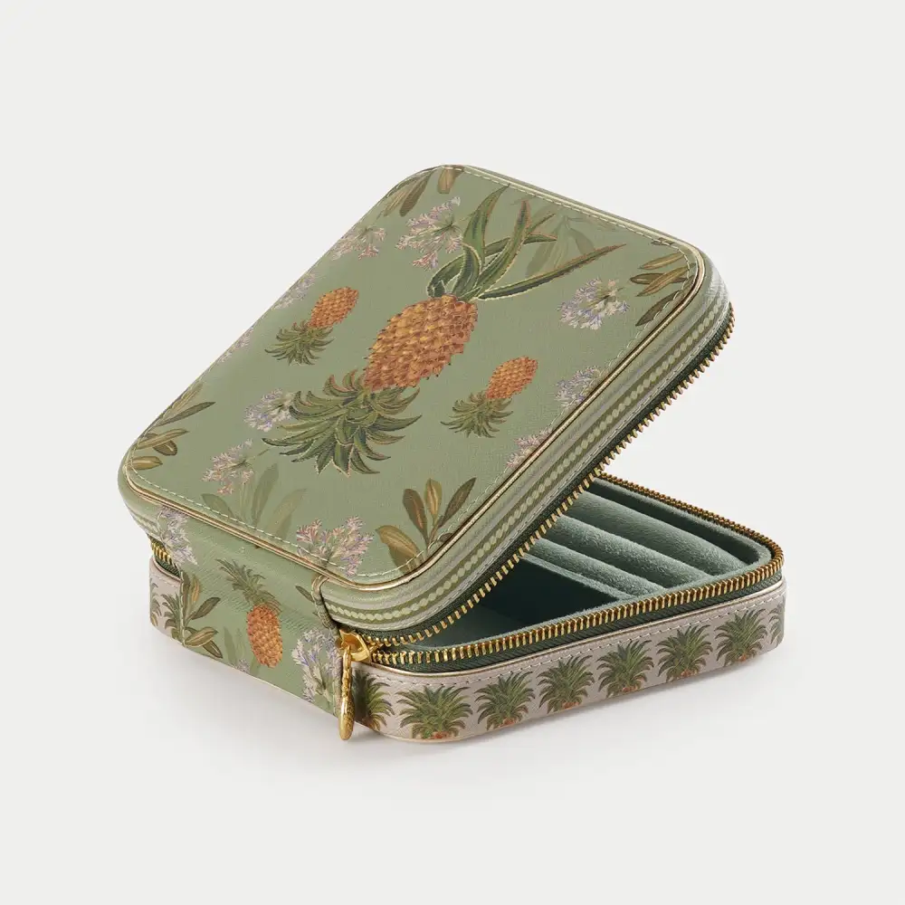 Green Square Jewelry Travel Case