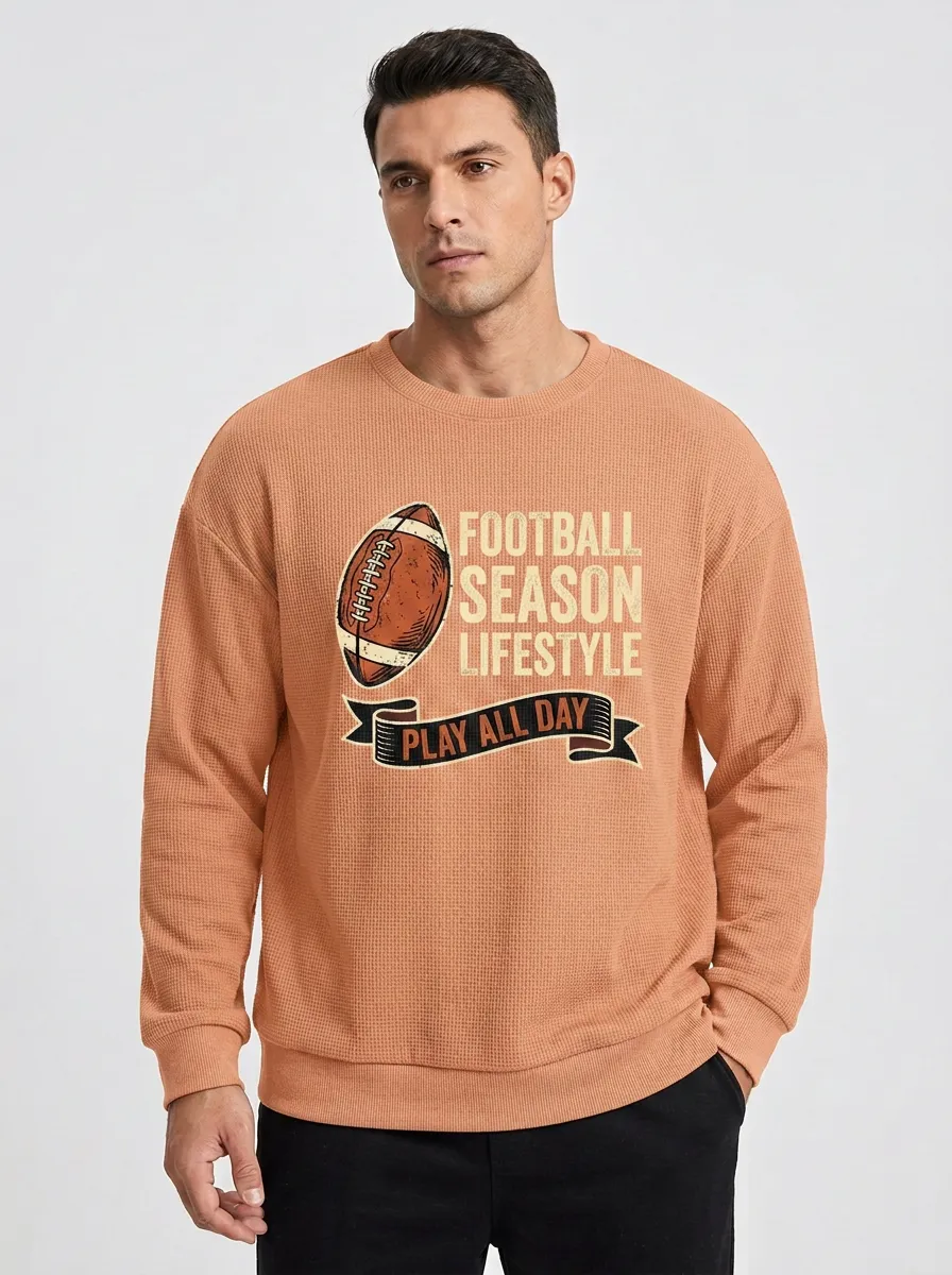 Football Graphic Casual Hoodie