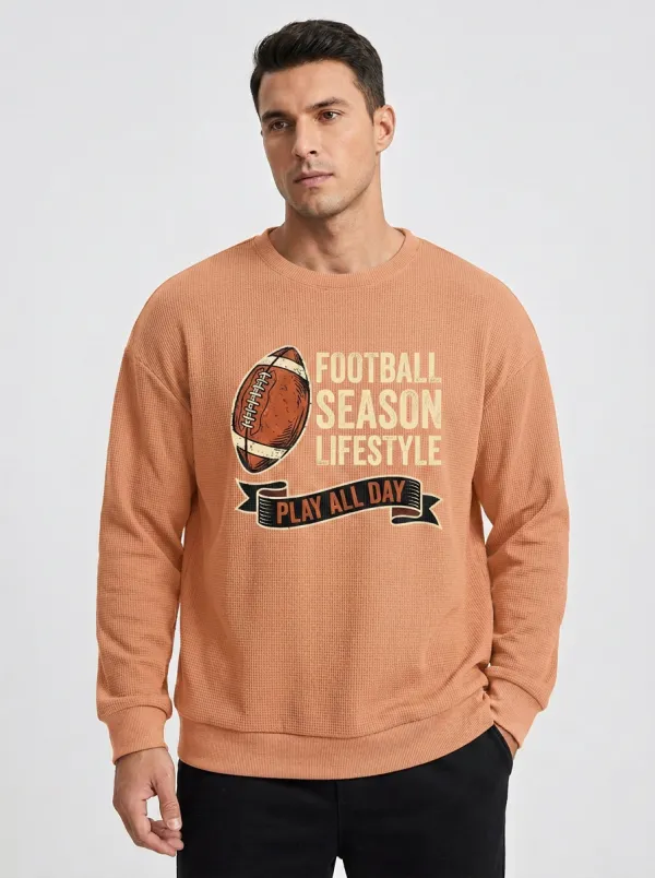 Football Graphic Casual Hoodie