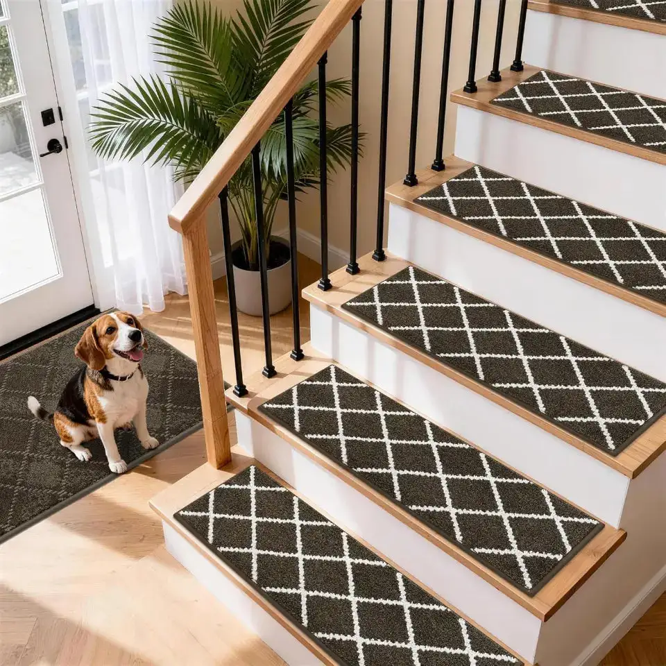 Trellis Lattice Stair Carpet Set